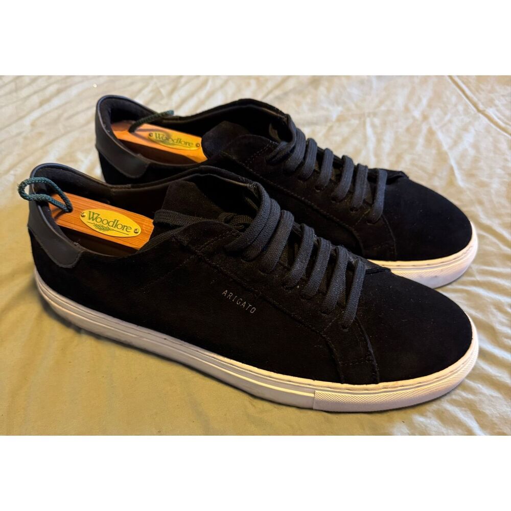 Axel Arigato Size 12 Clean 90 Black Leather Suede Men Sneakers Men